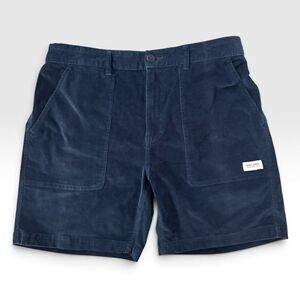 Banks Journal Dark Blue Corduroy Shorts Men’s 36 - Zip Fly - Elastic Back Waist